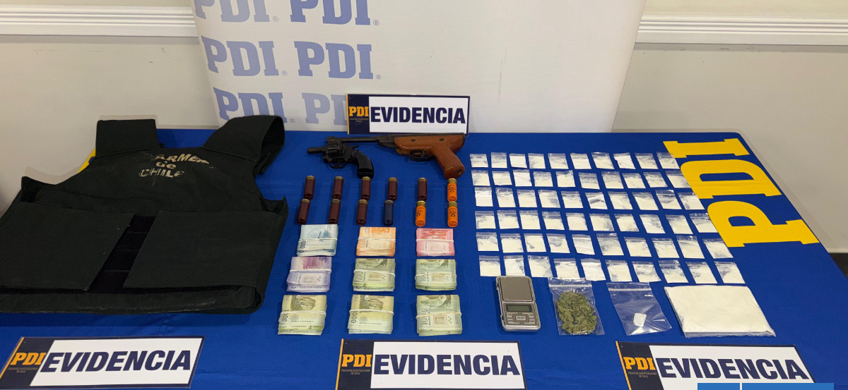 Incautan mil dosis de drogas en dos viviendas en Arauco: hay un detenido