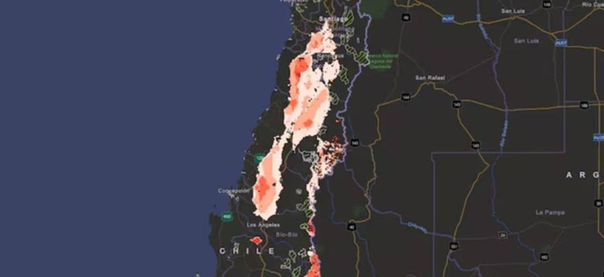 Se activa Botón Rojo ante riesgo de incendios forestales: Conaf alerta a seis regiones y más de 100 comunas del país