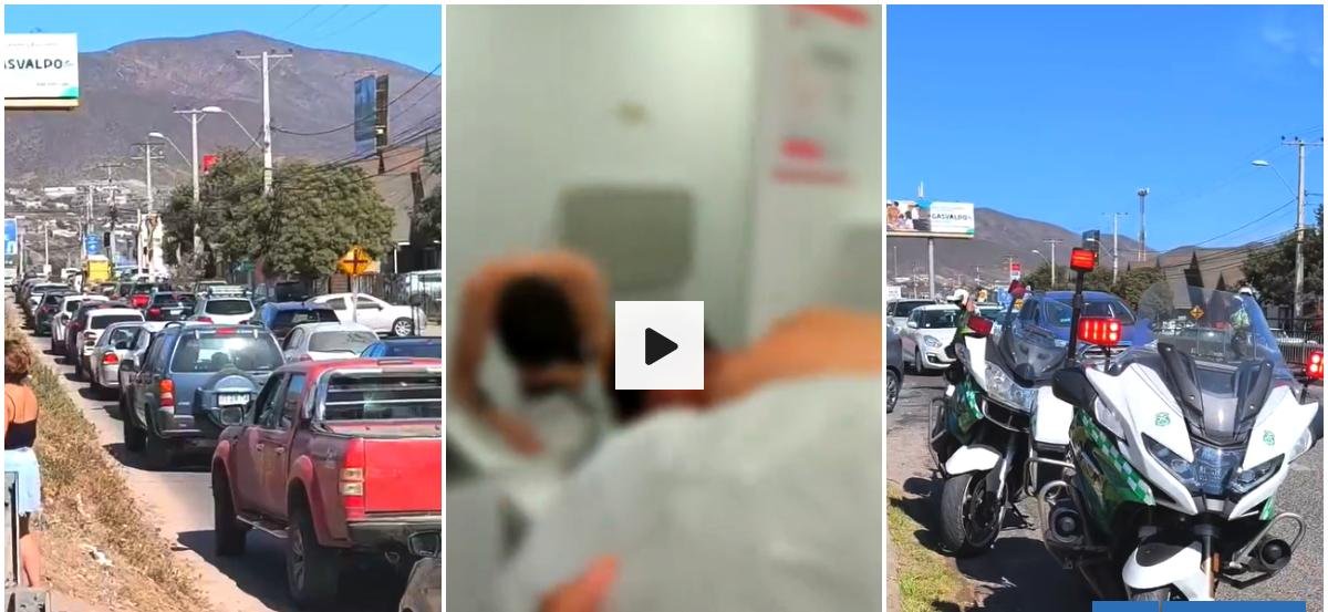 Caos y agresión con gas pimienta provoca hora de combustible gratis en servicentro de La Serena