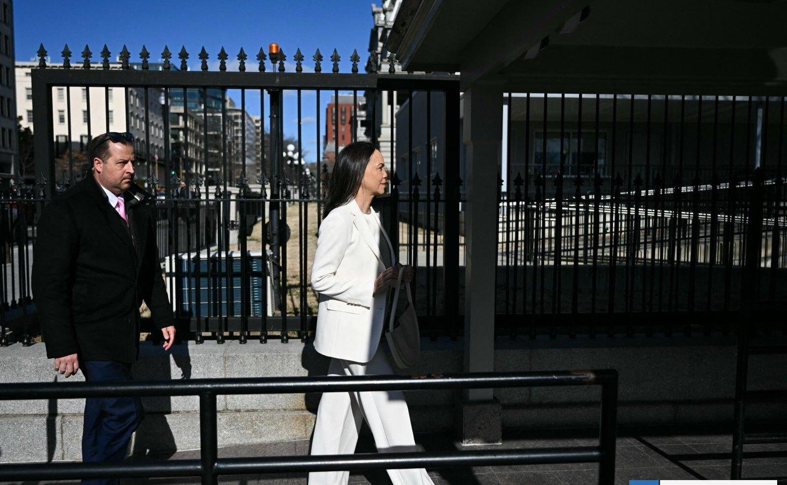 VIDEO | Así fue la llegada de María Corina Machado a la Casa Blanca para su reunión con Donald Trump