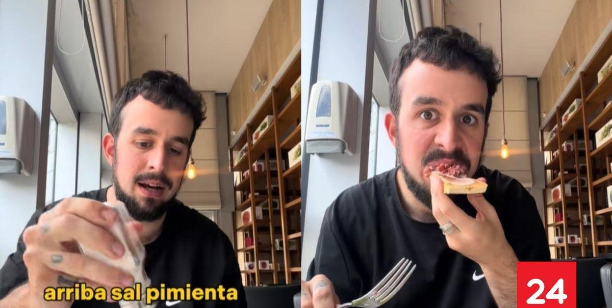 "En Argentina me van a matar": Turista se vuelve viral al probar “el plato más polémico de comida chilena”
