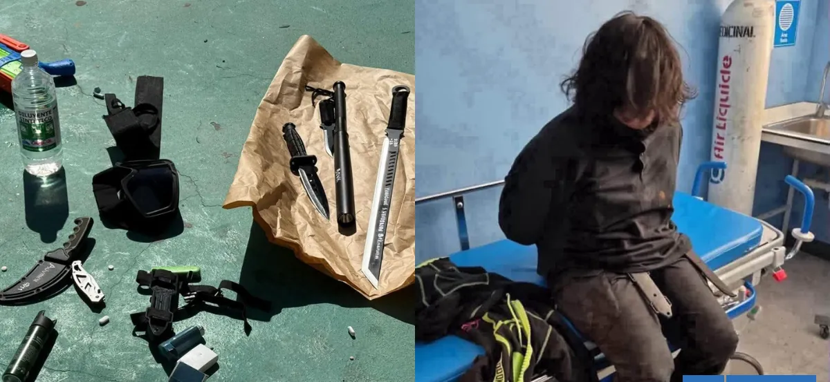 Armas con nombres y líquido acelerante: Lo que portaba el estudiante que mató a inspectora en Calama