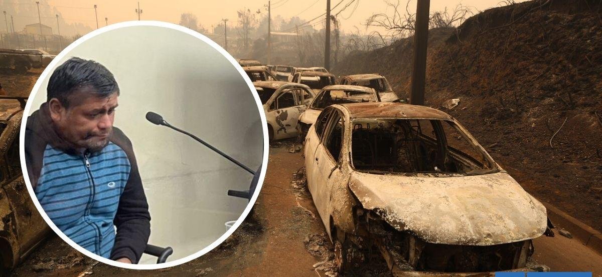 Único imputado por megaincendio en Bío Bío: "Me tratan de pirómano, pero no tengo nada que ver"
