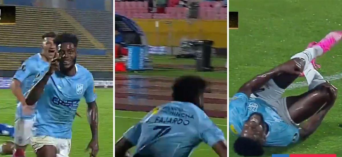 Pensó que estaba en Champions: delantero celebró lanzándose de rodillas y se lesionó en Libertadores