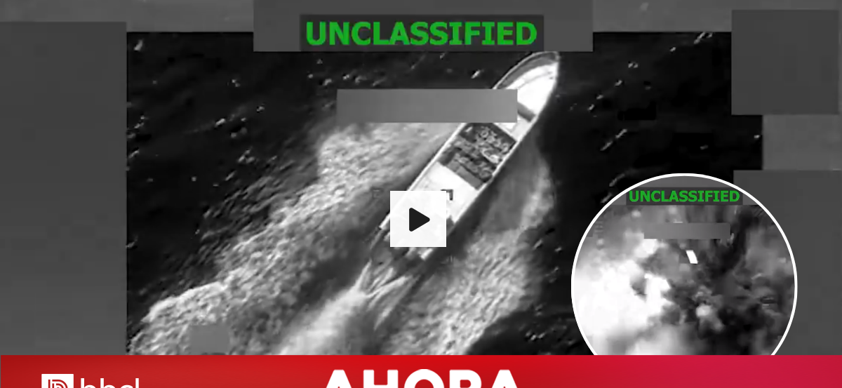 VIDEO | Nuevo ataque de EEUU contra presunta embarcación narco deja 2 muertos y 1 sobreviviente