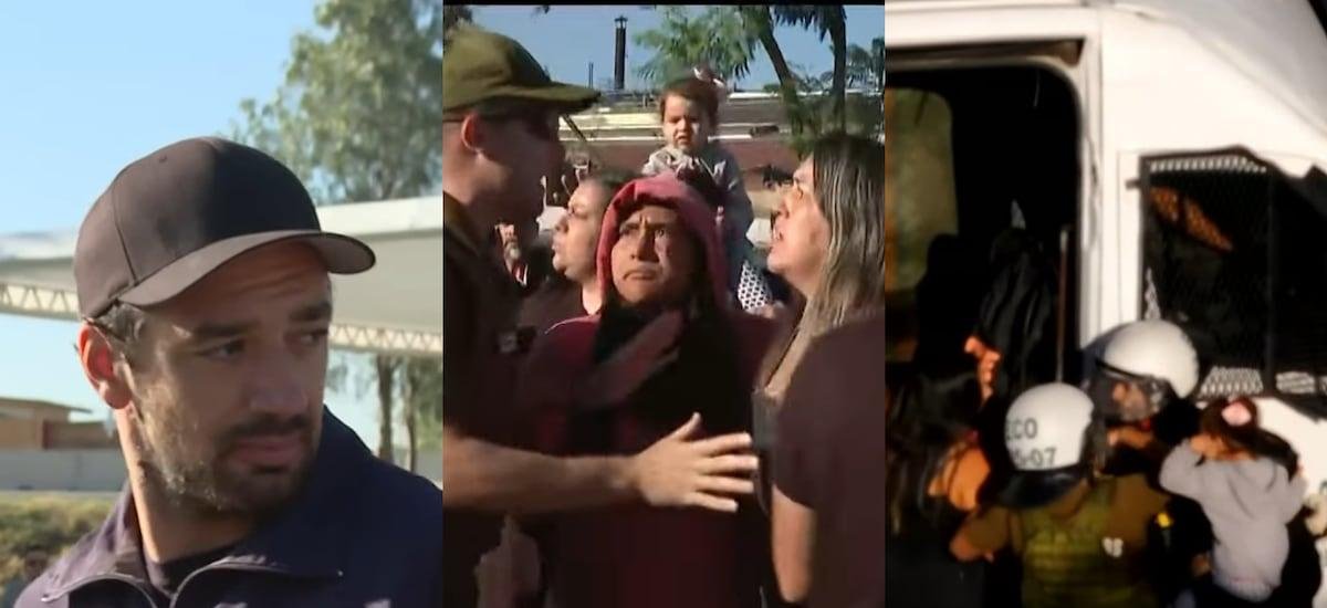 Feroz batahola por desalojo a toma de Maipú: insultos a Vodanovic terminaron en detenidos y niña golpeando a carabinero