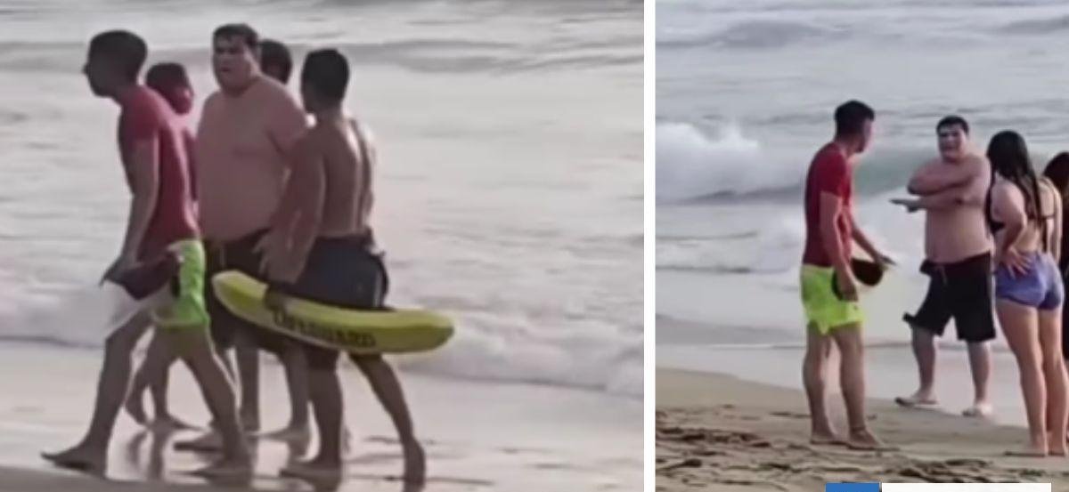 VIDEO | Insultan a salvavidas tras rescatar a niño en Cartagena: "te salvan el cabro chico y alegan"
