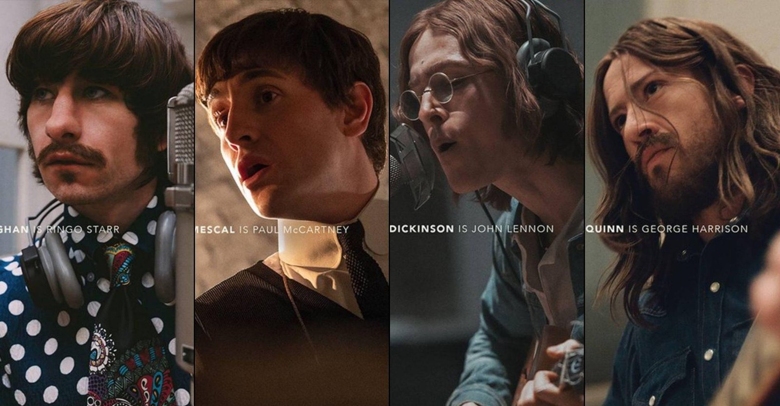 The Beatles: Revelan las primeras imágenes de los actores que interpretarán a la banda en sus películas
