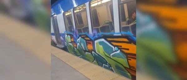 Nuevamente sujetos vandalizan vagones de metro Valparaíso