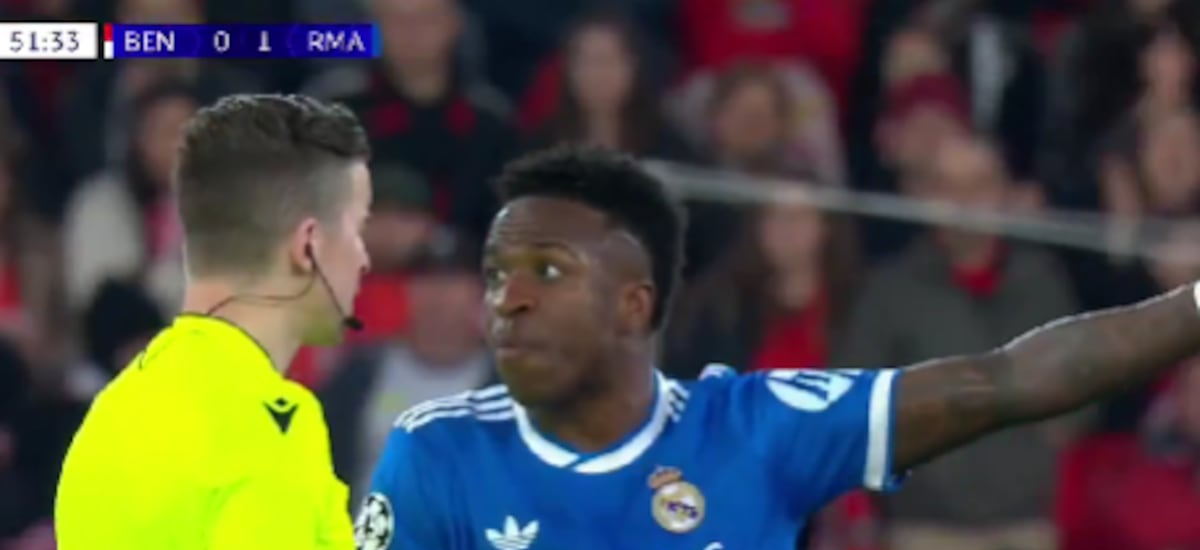 Escándalo en la Champions League: Vinícus Júnior acusa insultos racistas de jugador argentino del Benfica