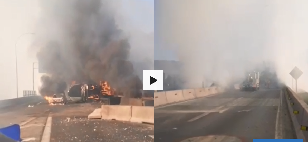 VIDEO | Testigo graba cómo quedó lugar exacto donde explotó camión con gas en la RM