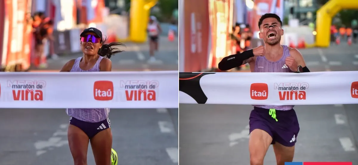 Matías Silva y Dina Velasquez ganaron los 21K del Medio Maratón de Viña: más de 6 mil corredores