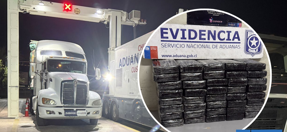Sistema de rayos X de Aduanas detecta cargamento de drogas oculto en camión de verduras en Quillagua