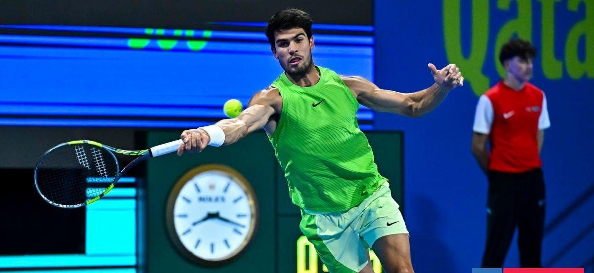Carlos Alcaraz sigue imbatible: eliminó a Rublev y se metió en la final del ATP de Doha