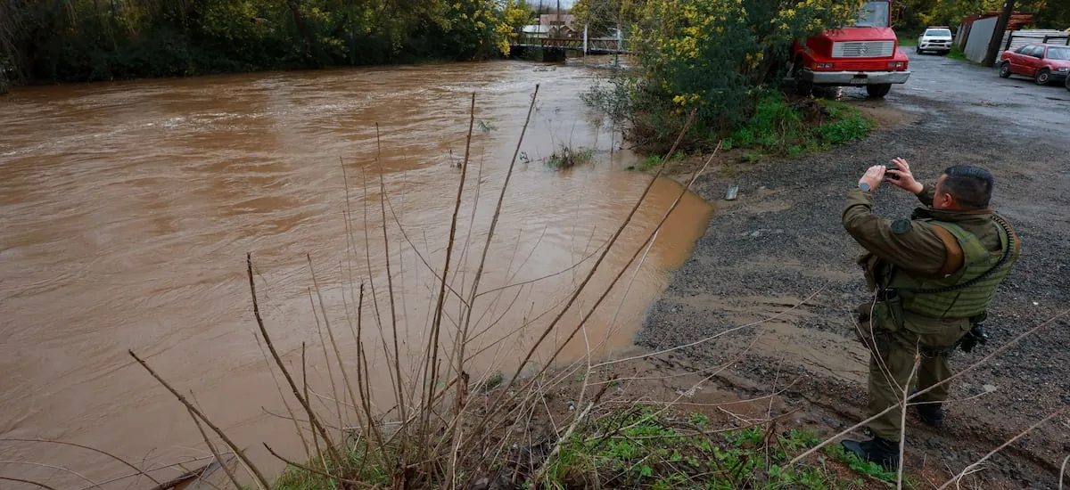Decretan alerta roja para Concepción: caudal del río Andalién sube a nivel crítico