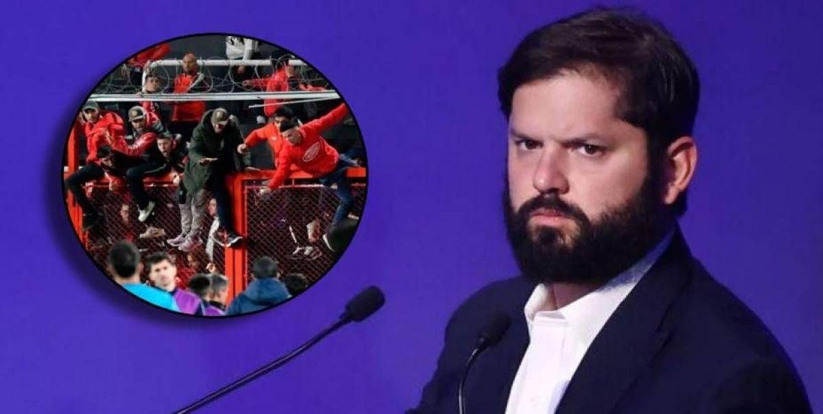 Boric por incidentes entre Independiente y Universidad de Chile: "Prioridad es nuestros compatriotas agredidos"