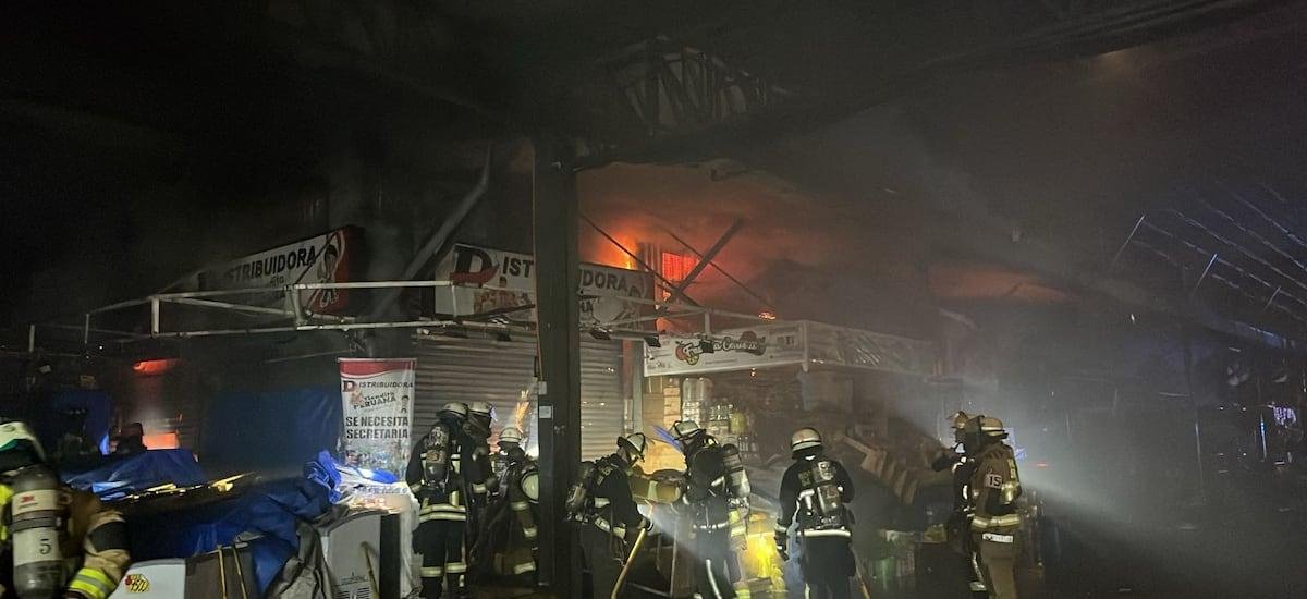 Incendio en la Vega Central deja al menos 60 locales afectados - La Tercera