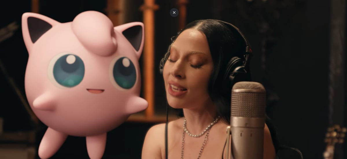 No solo con Bad Bunny: Lady Gaga celebró el aniversario de Pokémon cantando con Jigglypuff