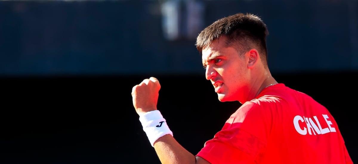 Tomás Barrios lucha dos horas y le da a Chile el primer punto sobre Serbia en la Copa Davis