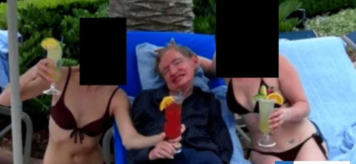 Foto de Stephen Hawking y dos mujeres en bikini aparece en los Archivos de Epstein: qué se sabe