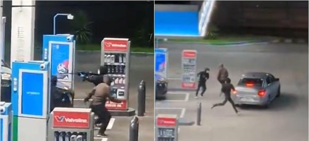 Video captó violento asalto a servicentro en Conchalí: delincuentes amenazaron a clientes y trabajadores con arma