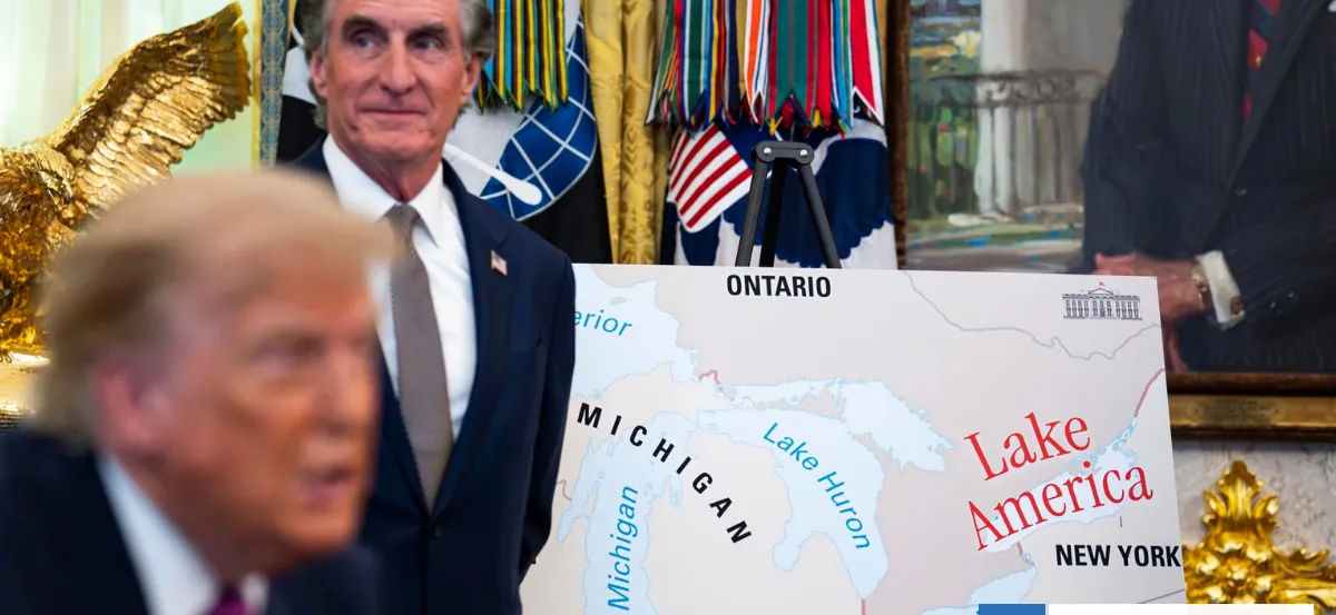 Trump rebautiza lago Ontario como "lago América" y Google cambia su nombre en mapas para EEUU