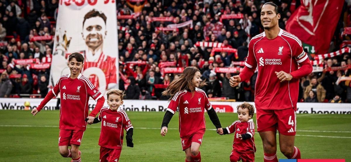 Antes del Liverpool-Wolves: el homenaje a Diogo Jota con hijos del fallecido delantero protagonistas