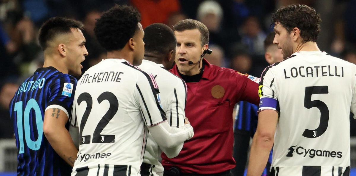 El arbitraje italiano enfrenta una severa crisis tras polémica expulsión en el clásico Inter-Juventus