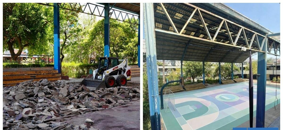 SLEP Santiago Centro invierte $700 millones en obras de infraestructuras y en multicanchas en colegios