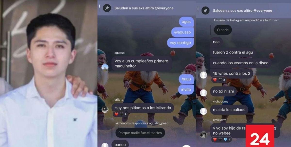 "16 hueones contra los 2": revelan chats del grupo que dio muerte a Cristóbal Miranda