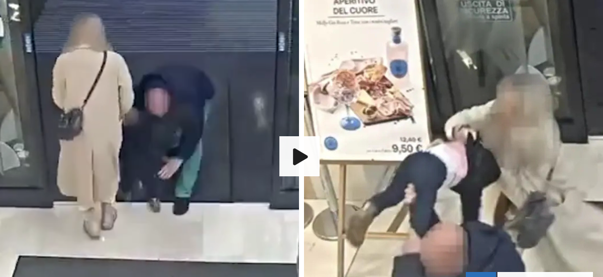 VIDEO | Sujeto intenta secuestrar a niña en supermercado de Italia: le provocó una fractura de fémur