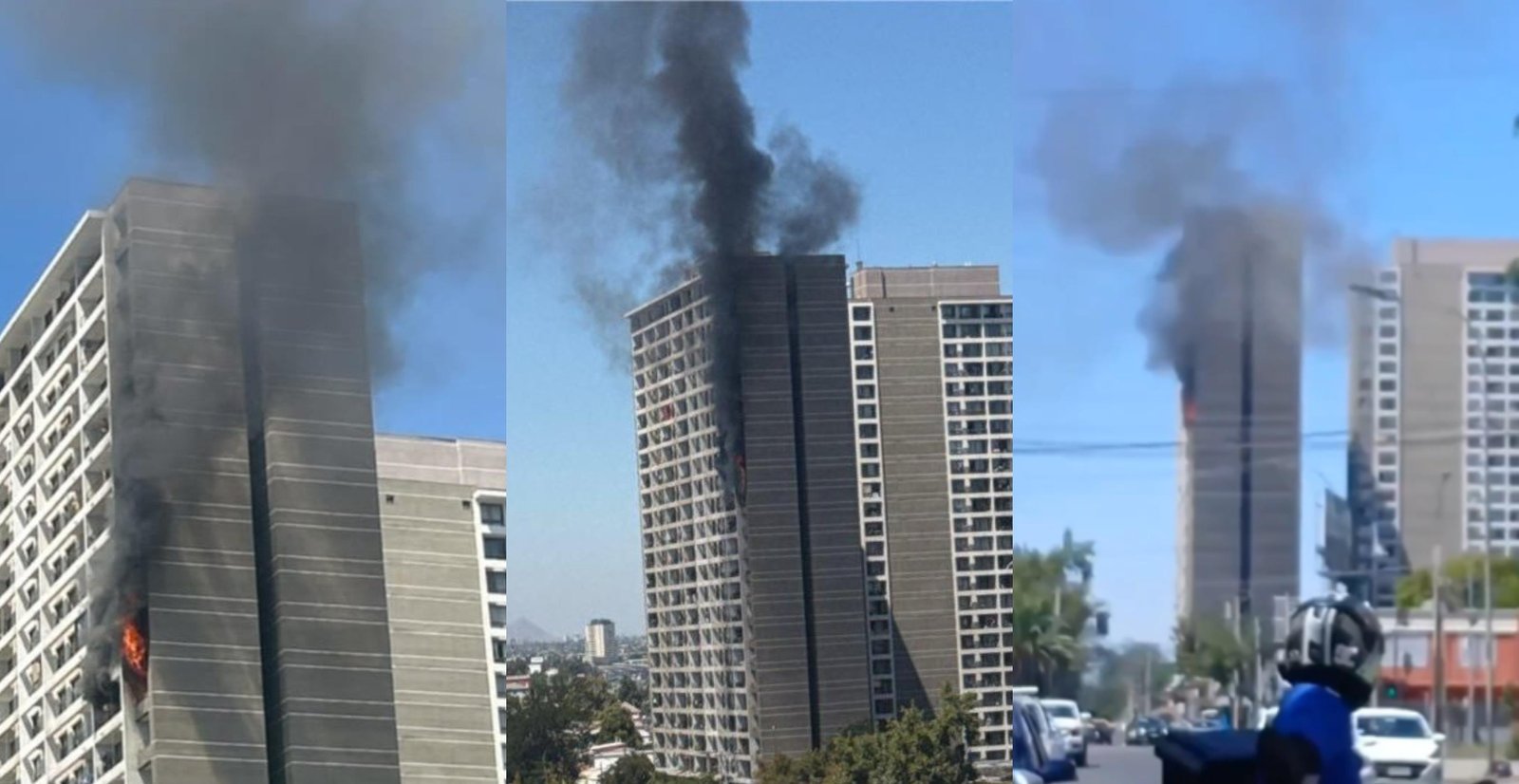 Bomberos combate incendio en edificio de Estación Central: Se realizó evacuación preventiva de los residentes