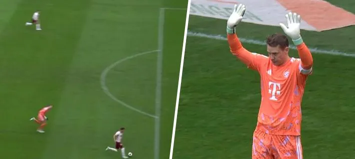 Video: El "error muy tonto" de Manuel Neuer que provocó el gol más rápido de la historia del fútbol alemán