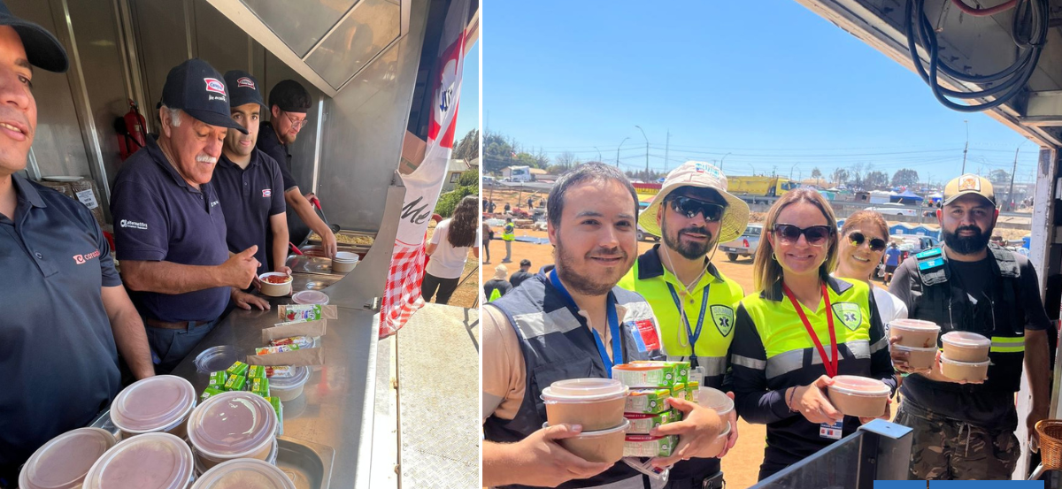 Carozzi entrega almuerzos a damnificados y alimento para mascotas afectadas por incendios en Bío Bío
