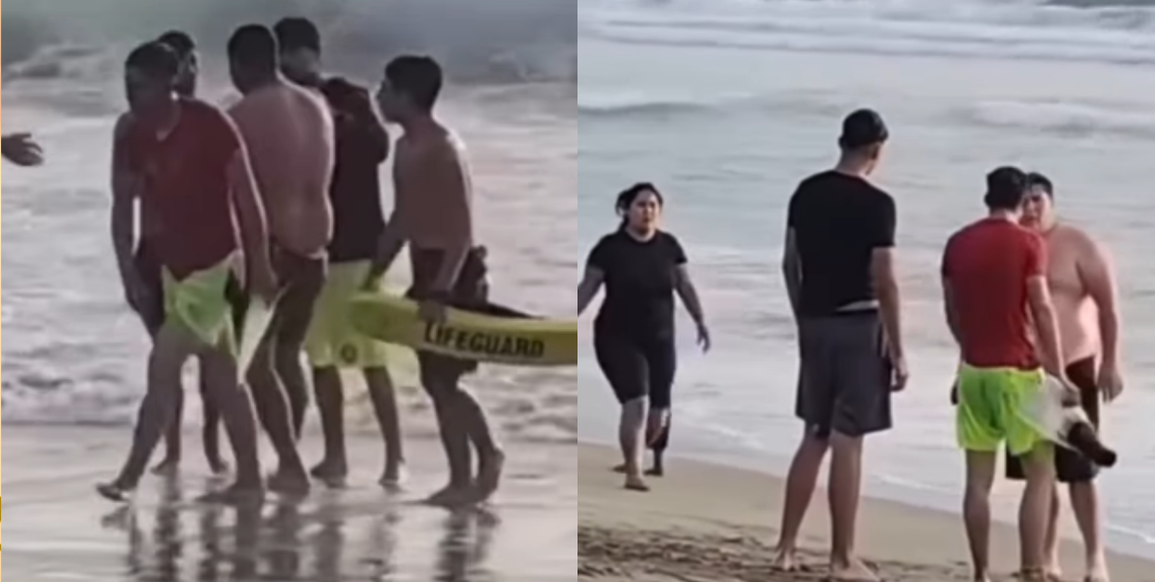 Increpan a salvavidas tras rescate de niño en Cartagena: Testigo asegura que estaba ocupado “pololeando”
