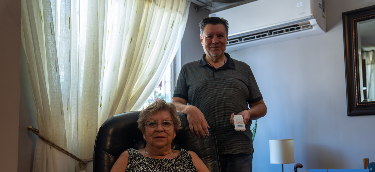 "Me daba tos y sequedad": vecina de San Bernardo cambió estufa a leña por aire acondicionado gratuito