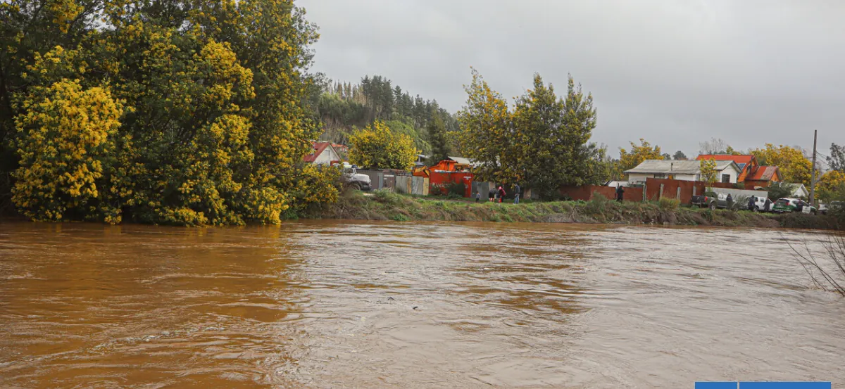 Senapred declara Alerta Roja en Concepción por aumento del caudal del río Andalién