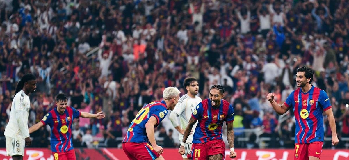 El “clásico del mundo” nunca falla: Barcelona vence al Real Madrid y retiene el título de la Supercopa española - La Tercera