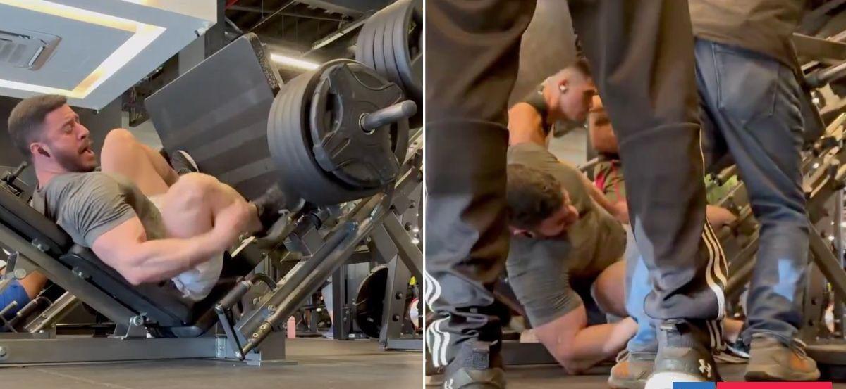 Gritos de dolor en gimnasio: fisicoculturista sufre escalofriante lesión al intentar cargar 400 kilos