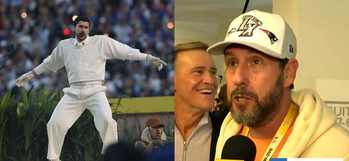 Adam Sandler elogia show de Bad Bunny en el Super Bowl: "Es un gran ser humano"