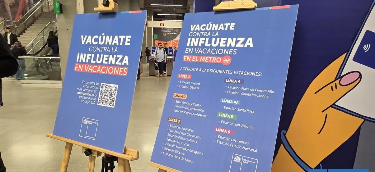 Minsal anuncia campaña de vacunación en estaciones de Metro para estas vacaciones: mira el calendario