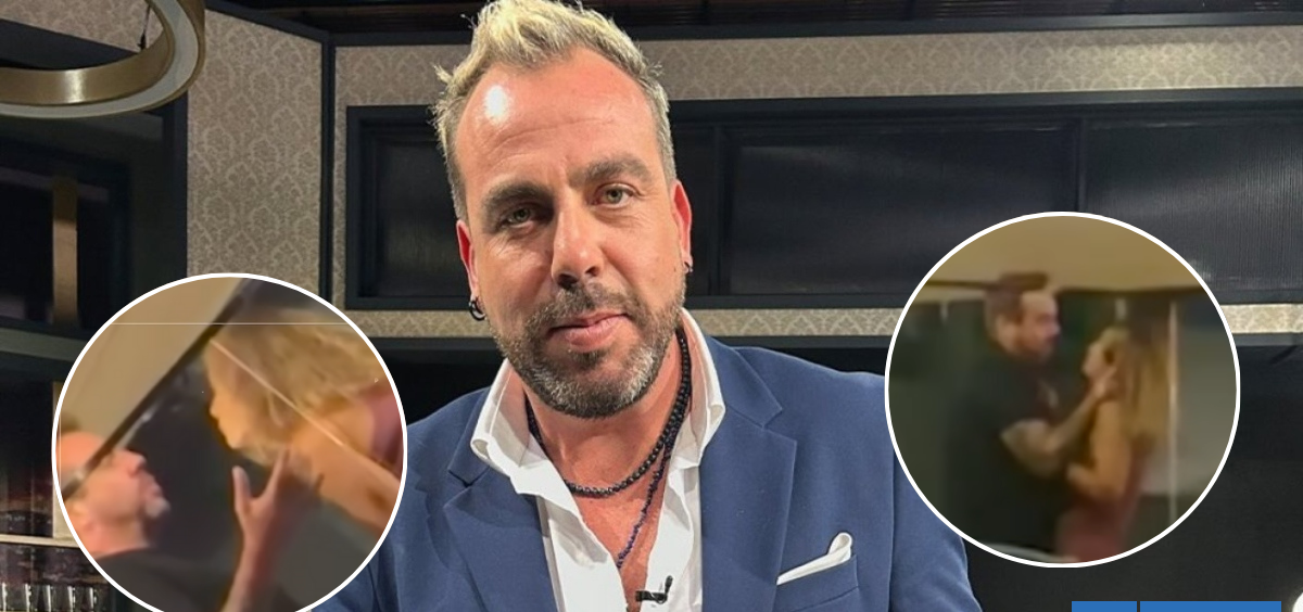 Sorprenden a Francisco Kaminski a los besos con desconocida mujer en terraza de hotel