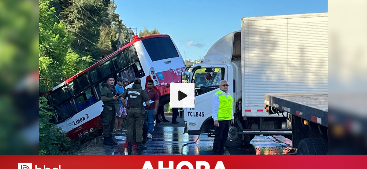 Triple colisión en Ruta 5 Sur: reportan 5 heridos tras choque de bus y dos vehículos en La Araucanía
