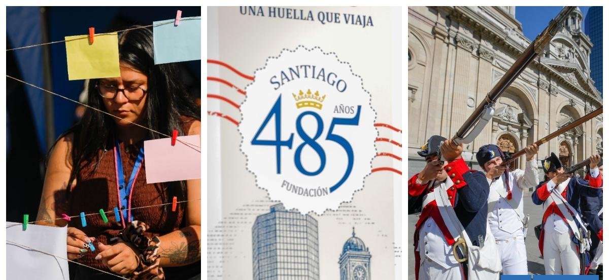 FOTOS | Santiago celebra sus 485 años con cueca, danza, actividades y recreaciones históricas
