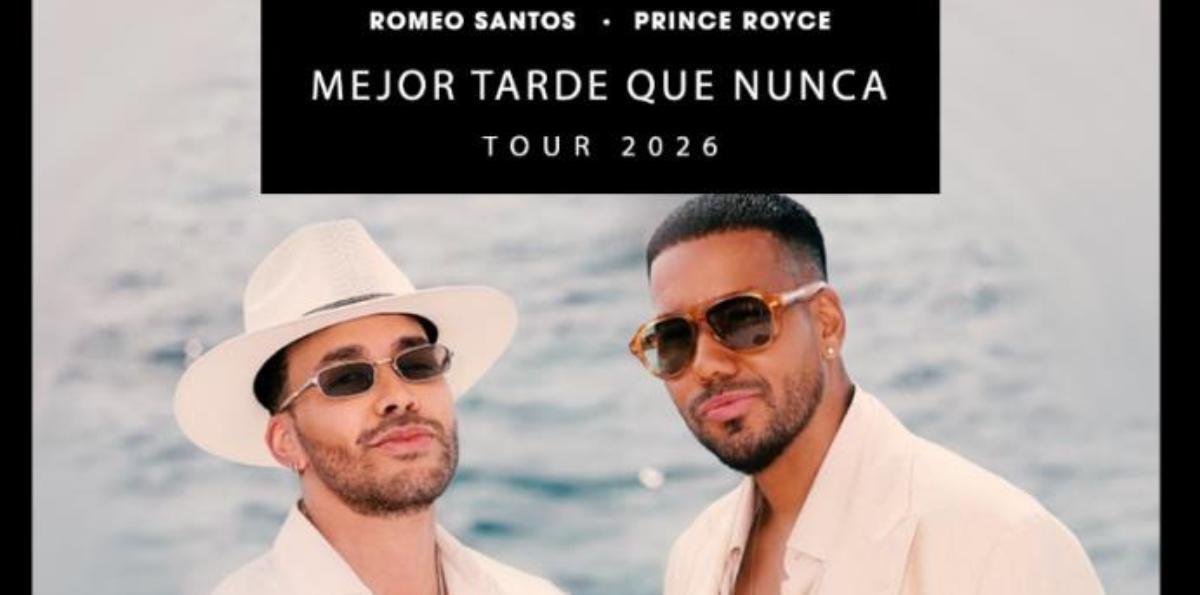 Romeo Santos y Prince Royce llegan a Chile con su gira "Mejor tarde que nunca"