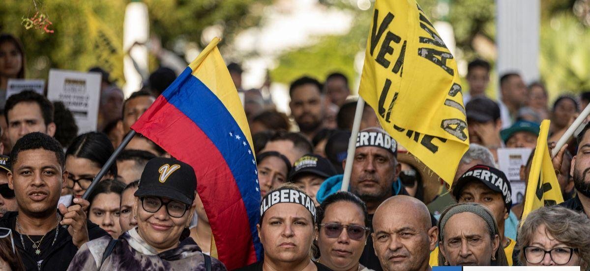 Activistas políticos exigen la liberación del opositor venezolano Juan Pablo Guanipa