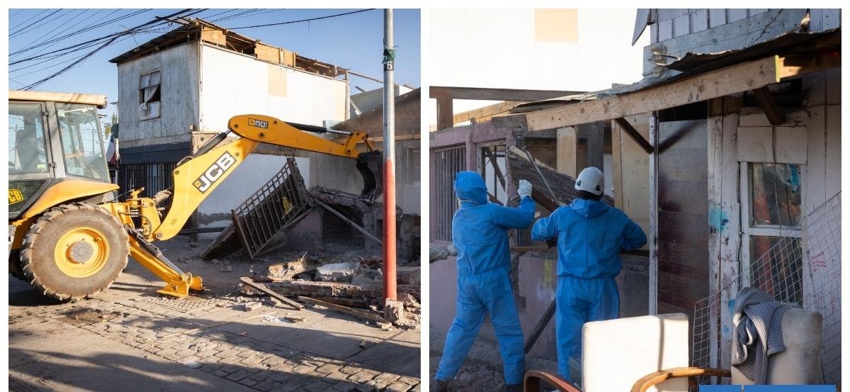 "Era un mall de la droga": municipalidad demuele una "narcocasa" en Peñalolén