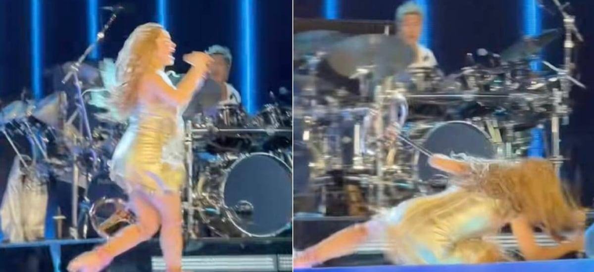 Shakira sufre estrepitosa caída en medio de concierto: generó preocupación entre asistentes