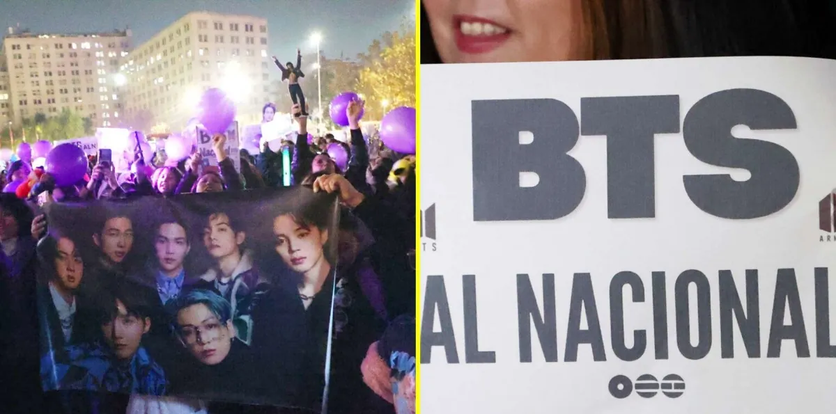 Fans de BTS protestan afuera de la Moneda tras rechazo al uso del Estadio Nacional para sus conciertos