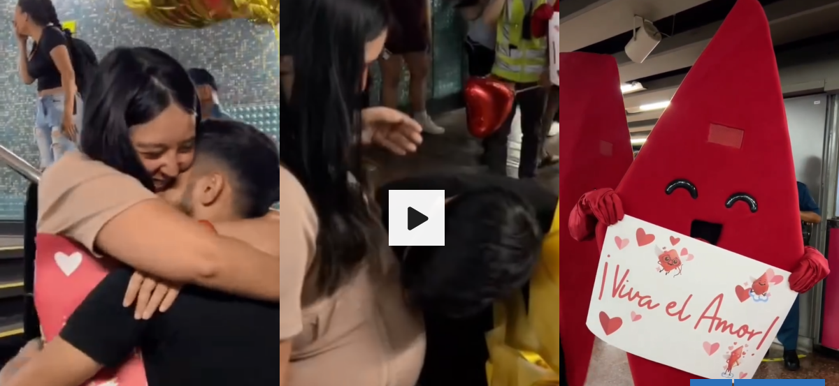 Amor en el Metro: mujer embarazada sorprendió con tierna petición de matrimonio en estación de Línea 2